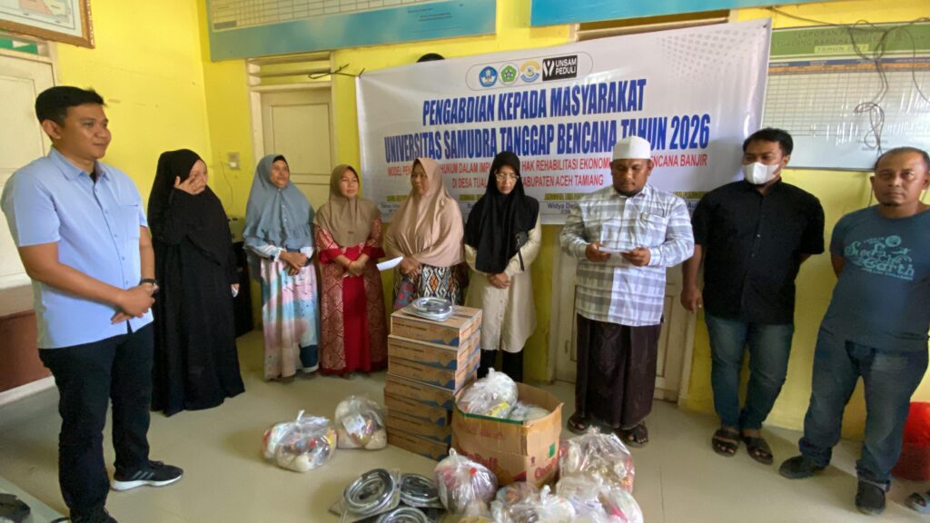Model Pendampingan Hukum dan Rehabilitasi Ekonomi Korban Banjir: Implementasi Pengabdian Universitas Samudra di Aceh Tamiang whatsapp image 2026 02 24 at 23.35.14